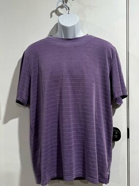 Tommy Bahama Lavender Striped Short Sleeve Tee